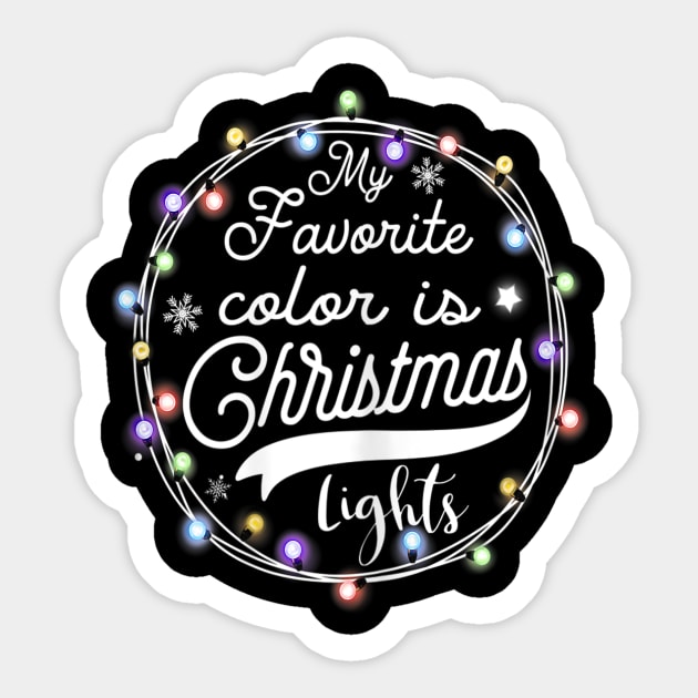 my favorite color is christmas lights Sticker by Barnard